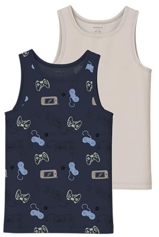 NAME IT Jungen Nkmtank Top 2P Navy Gamer Noos