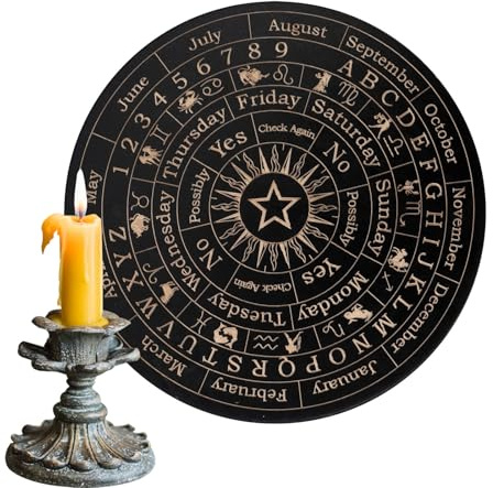 Tablero De Radiestesia para Adivinación - Tablero De Madera Esotérico con Letras Y Puntero | Juego De Ouija para Adivinación para Fiestas Y Reuniones