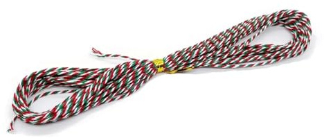 PBDEIOEOE Hilo de algodón, Cordel de Colores, Cáñamo 10-20m Rojo Blanco(Cotton String2,15 Meters)
