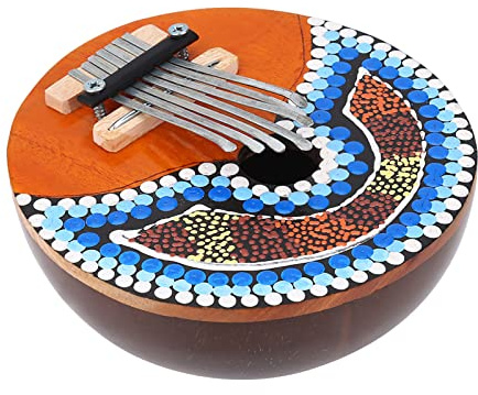 7 Key Kalimba Thumb Piano, Coconut Shell Tuneable Thumb Piano Instrument for Beginners, Music Lovers, Gifts, Educational Tool for Kids