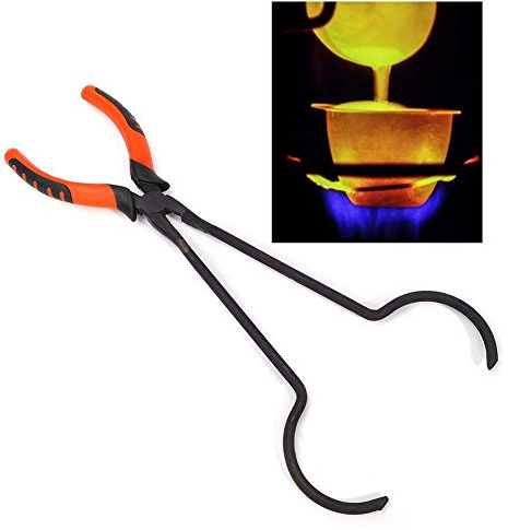 Pinza para Crisol, acero Pinza de crisol Pinza de soporte de horno de fusión de oro, Pinza de soporte de horno de fusión de oro para la fundición de metales preciosos Herramienta para hacer joyas