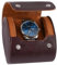 LEFOR·Z Uhrenbox Organizer Uhrenrolle Reiseetui Einzel Uhrenetui für Herren Uhrendisplay Aufbewahrungsbox Tragbare Uhrenrolle PU Leder Watch Box,Braun