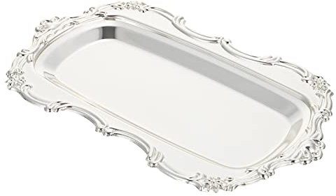 Zerodeko Multi-funktionales Serviertablett Dekorativem Rand Elegantes Dessert Und Snack- Für Kuchen Früchte Und Appetizer Rutschfester Boden Für Zuhause Hotel Und Restaurant