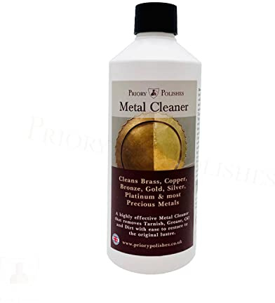 Priory Polishes Metal Cleaner - Cleans Gold, Silver, Brass, Copper & Bronze