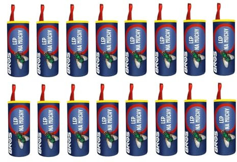 16x Premium Fliegenfalle Öko-Natur Klebe-Falle - Fliegenfänger-Rollen gegen Insekten wie Fliegen, Mücken und Motten - Umweltfreundliche Bio-Falle giftfrei und hygienisch