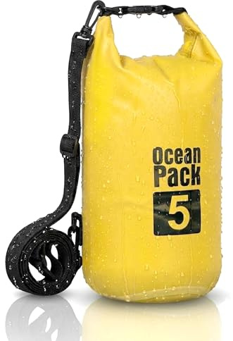 Cable Technologies Sac Étanche Imperméable, Sac à Dos Dry Bag avec Fermeture par Enroulement et Bandoulière pour Mer, Bateau, Pêche, Kayak, Canoë, Plage et Sports Nautiques