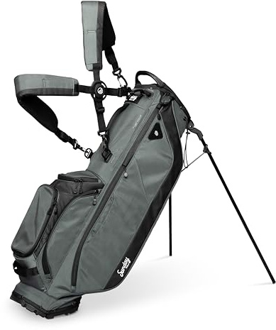 Sunday Golf Ryder Standbag: Leichtes Golfbag, 2,22 kg, mit Wasserdichten Reißverschlüssen, 7 geräumigen Taschen, Das ideale Golf Standbag für bis zu 14 Schläger. (Mitternachtsgrün)
