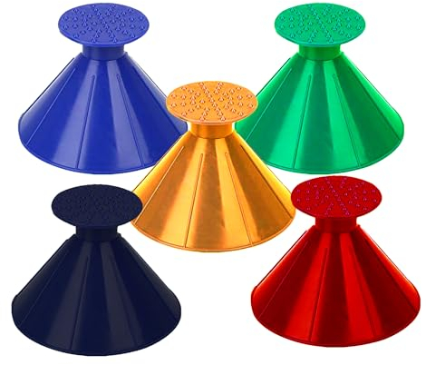 ARH Auto Accessories 5 x runder Eiskratzer zum Reinigen von Auto-Windschutzscheiben