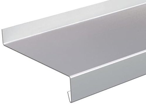 Fensterbank Tropfblech Alu Abschluss 5° silber 2mm Ral9006 T=50-400mm 500mm, 750mm, 1000mm, 1500mm oder 2000mm (Fensterbank 2mm Alu Ral 9006 2000mm, 15/40/70/25)