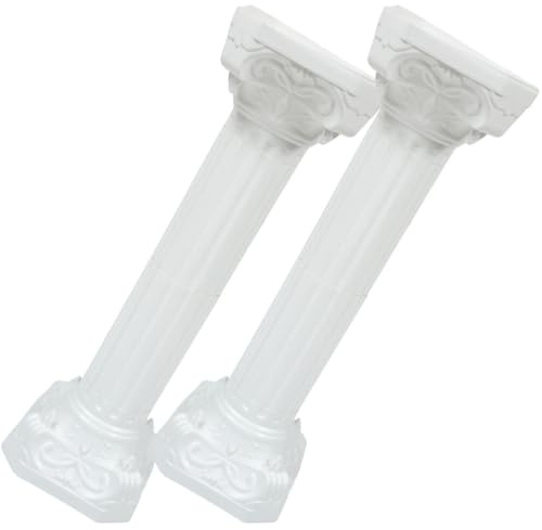 BESPORTBLE 2pcs Roman Column Pedestal Plastic Wedding Column Pillar Column Statue Flowerpot Planter Diaplay Stand for Home Party Garden