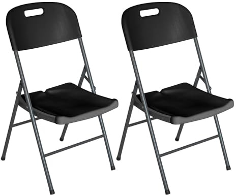 THINIA HOME Pack 2 Sillas Plegables con Asa 47x58x87cm