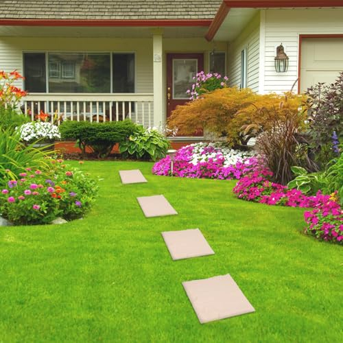 SENECESLI Pietre Miliari da Esterno per Passerella da Giardino, Pietre Miliari con Picchetti da Terra, Pietra Miliare per Decorazioni da Giardino in Resina Resistente alle Intemperie (B)