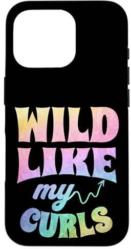 Hülle für iPhone 16 Pro Funny Curly Hair Tie Dye Toddler Girls Wild Like My Curls