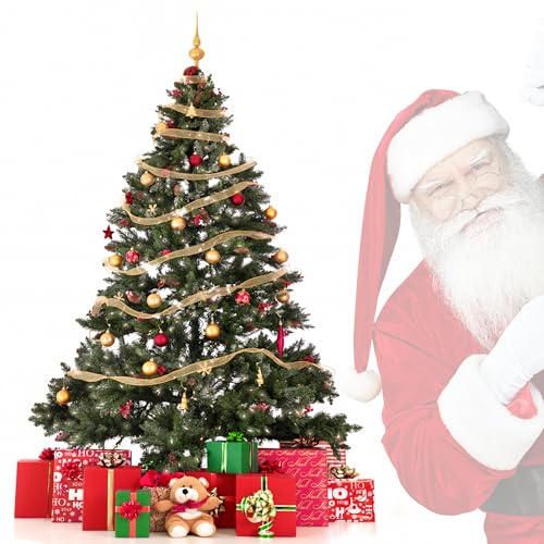 Albero di Natale 180 cm - MODELLO VERDE INCANTO - Alberto Da 650 Rami SUPER FOLTI, Realistici e ANTIPUNTA, Base in Ferro Stabile, MONTAGGIO FACILE, Colore Verde Naturale, Ignifugo