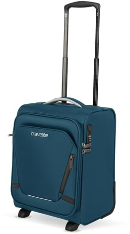 travelite valigia a mano con 2 rotelle per Eurowings, serratura a combinazione integrata, trolley compatto per bagaglio morbido con funzione di aggancio, 40x30x25 cm, 25 l, 1,8 kg