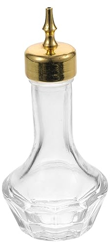SOLUSTRE Glasflasche Mit Deckel Kleine Bitterflasche Tragbare Bitterflasche Aus Glas Für Bar Und Zuhause Cocktailflasche