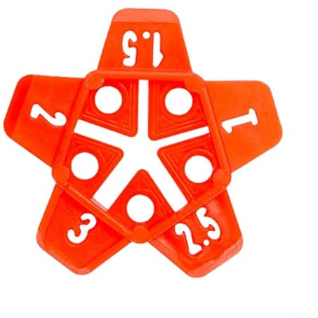 Lot de 300 systèmes de nivellement - Système de nivellement de carrelage - Entretoises 5 en 1 en étoile - Pour joints de 1 à 3 mm avec croix - Aide à la pose professionnelle pour une installation