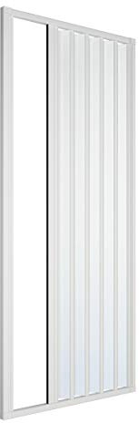 Yellowshop - Box Doccia a Soffietto 1 Lato Katia, Porta Doccia Salvaspazio in PVC Bianco, Reversibile, Facile da Installare, Chiusura Magnetica, Diverse Misure, Made in Italy (Bianco, 110 cm)