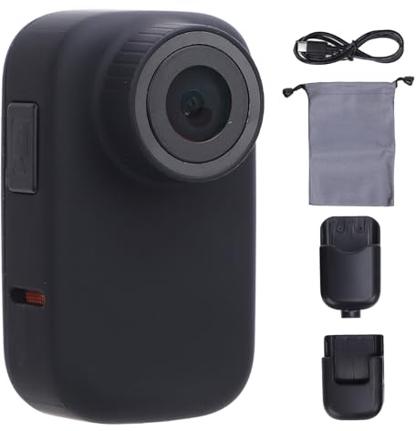 SustVita Fotocamera compatta per collare per animali domestici con batteria da 400 mAh per la registrazione di avventure all'aria aperta, comfort migliorato per animali domestici, (Nero)