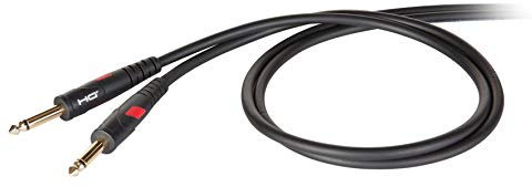 Proel DHG100LU1 Cavo Audio Professionale Die Hard Gold, Nero, 1mt | Jack 6.3mm Mono a Jack 6.3mm Mono, Connessioni Professionali