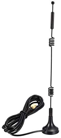 sourcing map Antena WiFi 12dBi, Cable extensión RG174 SMA Macho 2,4/5/5,8 GHz Base Magnética Compatible Antena Bluetooth/Zigbee 5M Cable