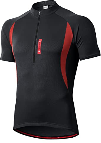 MEETWEE Herren Radtrikot Fahrradtrikot Kurzarm, Fahrradbekleidung Fahrrad Trikot T Shirt für Männer, Atmungsaktive Cycling Jersey Schnell Trocknen Radsport Bekleidung