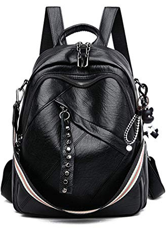 BUKESIYI Donna Borsa Zaino Elegante Zainetto Borse a Tracolla Zaini Antifurto Zainetti 2025 PU Pelle IT78196 Nero