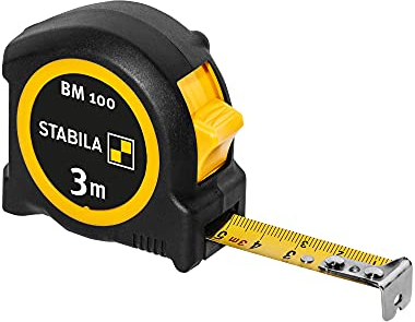 STABILA Flexómetro BM 100 de 3 m. Escala métrica.
