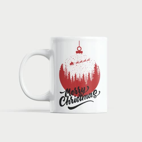 Gesar Tazza MERRY CHRISTMAS - Ottima Qualità - Idee Regalo di Natale - Tazza per il Natale - Regalo di Natale - Tazze originali per caffè latte - Tazza Buon Natale -Ceramica 350 ml -
