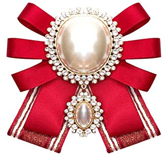 1 st damrosett med strass vintage broschnålar rosettbrosch rosett pärla brosch för fest, dekoration, bröllop, med kjolar, skjortor, hattar