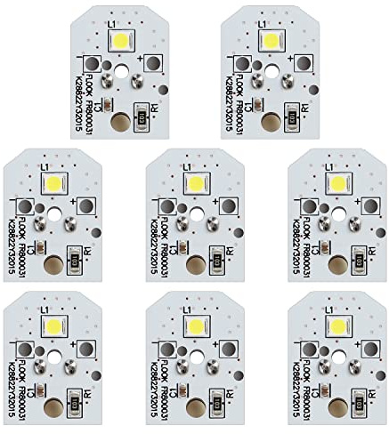 WR55X11132 Refrigerator Led Lamp Replacement，Fits for GE Refrigerator LED Light Module Replace WR55X25754 WR55X30602 WR55X26486, Without Plastic Cover, Only Led Pcb Board（8 PCS）