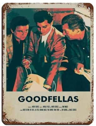Goodfellas Klassische Retro-Filmplakate Film 2 Leinwand Wandkunst Dekor Gemälde für Wohnzimmer Zuhause D Blechschild Vintage Metall Pub Club Cafe Bar Home Wandkunst Dekoration Poster Retro 30 x 40 cm