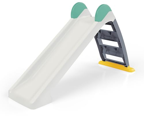 Dolu 2631 Kinder Rutsche, Weiß & Grau, Geeignet ab 2 Jahren, Kinder Rutsche Indoor & Outdoor Nutzung, Einfach zu montieren - Förderung der Koordination und Stärke