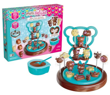 Lansay - Mini DÉLICES - Atelier Choco Guimauve - Crée des Animaux Mignons et Formes Chocolatées au Cœur Guimauve - Fabrique des Sucettes - Atelier Complet et Facile à Utiliser - Dès 6 Ans