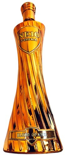 NE10 Blood Orange Vodka 70cl – Light-Up Bottle – Flavoured Premium Vodka – 37.5% ABV – Bold Citrus Spirit – Distilled in the UK – Ideal for Cocktails & Gifts