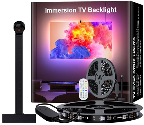 MIWATT TV LED luci 6M cambiando sincrono con TV immagine TV retroilluminazione TV con sensore AR musica sincronizzazione App RGB controllo striscia LED intelligente per TV PC 70-90pollici