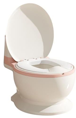 Töpfchen für Babys mit Jagdgeräusch, Kinder-Töpfchen, Töpfchen zum Töpfchentraining, mit echtem Klang und Batterien im Lieferumfang enthalten, Erhöhung der Kindertoilette, ab 18 Monaten (Rosa)