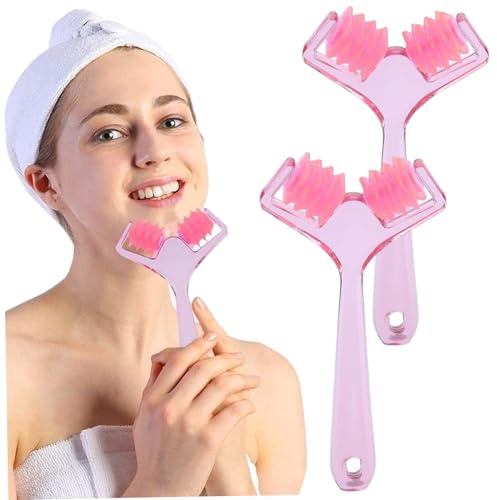 2-teiliges Gesichtsroller-Massagegerät, Halsstraffung, Kinnfett-Entferner, manuelles Massagegerät, Beauty-Tools, Anti-Aging-Hautpflege, Gesicht nach oben für Frauen