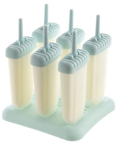 BESPORTBLE Moule à Glace en Plastique Bleu 6 Pièces Moule à Sucettes Glacées Fait Main Réutilisable pour Glaces à L’Eau Lait pour L’Été Maison
