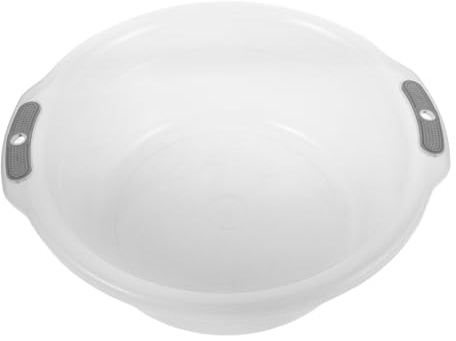 LIFKOME Bassine Plastique Transparente Extra-Large avec Poignées Doubles Bac Profond Pieds et Lavage des Mains Polyvalent pour Bain de Pieds Lessive et Usage Domestique