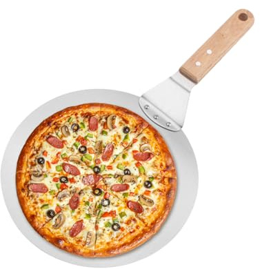 Pala per Pizza,Tavola Di Servizio Per Cucina - Pala per Pizza Scorrevole con Impugnatura in Legno - Per la Cottura, BBQ, All'aperto, il Servizio, la Preparazione, la Casa e il Ristorante