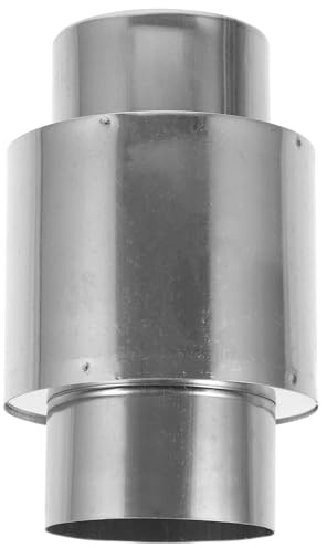 Hohopeti Clapet Anti-retour en Acier Inoxydable pour Conduit D’évacuation de Chauffe-eau à Gaz, Protection Anti-reflux, Diamètre 50 Mm, Accessoire Résistant au Vent, Raccord de Ventilation