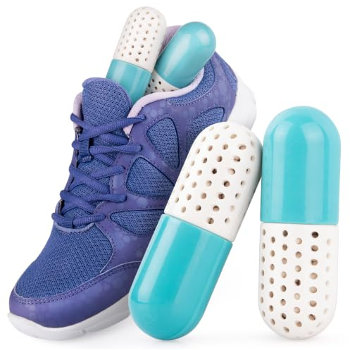 SULPO Skodeo kapslar, 2 stycken – skodeodorant med doftpärlor för luktreducering, påfyllningsbar, 9 x 3 cm – för sneakers, sportskor, skoskåp, sportväska och resväska