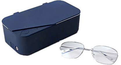CGOLDENWALL 900ML Portable Ultrasonic Cleaner Cleaning Machine Eyeglasses Sunglasses Jewelry Cleaner Home use/Travel (Ocean Blue)
