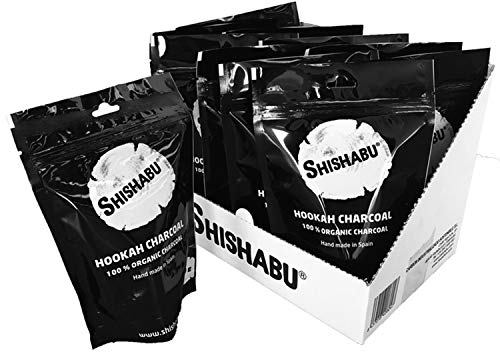 CARBÓN NATURAL ORGÁNICO PARA SHISHA, CACHIMBA, NARGUILE ([Pack] de 10 sacos de 150 Gr)