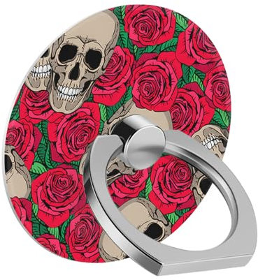 yicomon Cell Phone Ring Holder Grip, Skull Finger Ring Stand 360 Degree Rotation Universal Cell Phone Back Hand Grip Finger Ring Kickstand Compatible with iPhone, Samsung, LG, Sony