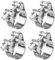 Fomiata 4Pcs 201 Stainless Steel T-Bolt Hose Clamps,Clamp Range 32-35mm ， Band Width 20mm (32-35mm 4pcs)