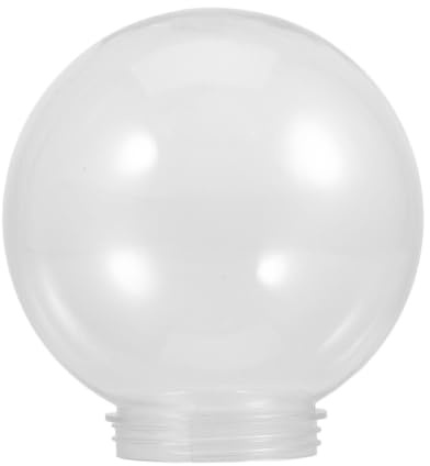 Amosfun Paralume Sferico Trasparente 5.91 Pollici Lampada Acrilica Ricambio Per Esterni Luce Da Giardino Cortile Con Design Filettato Facile Installazione
