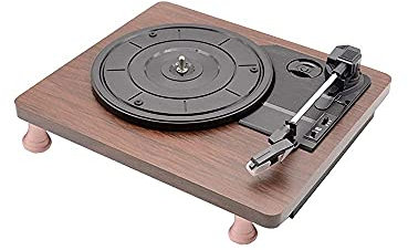 CAFIEDR Record Player Retro, Music Box Vinyl Record Player, Turntable with Stereo 3-Speed, Record Player, RCA Output, Vintage Phonogr