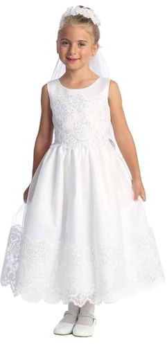 1st Communion Dress Vestidos de Primera comunión 10-12 Catholic First Communion Dresses for Girls holy White Vestido de Primera comunion niña 10 First Communion Dress for Girls